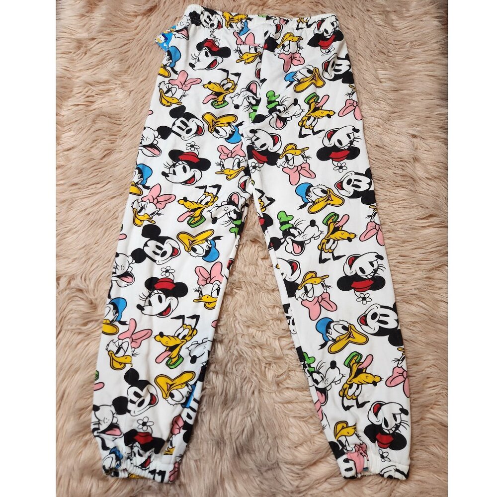 NWT  DISNEY MICKEY & FRIENDS BAGGY JOGGERS/ PAJAMAS -JR MED